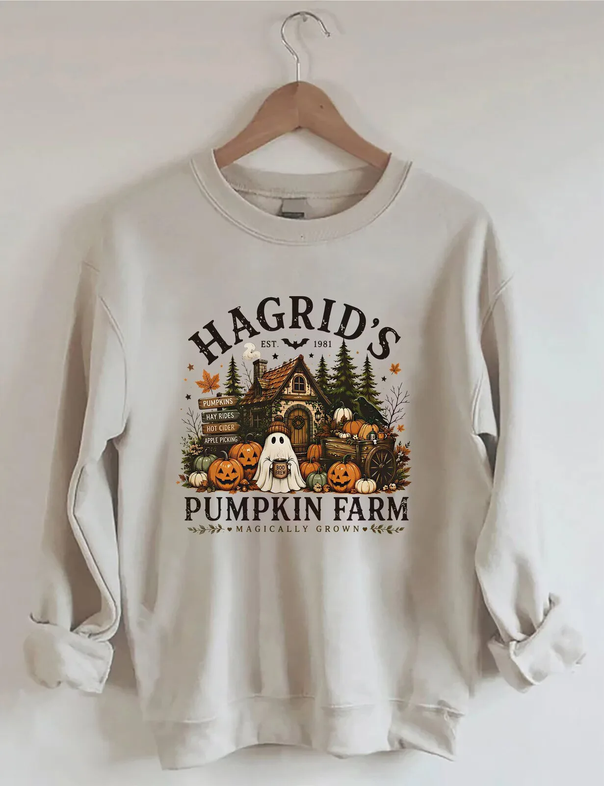 Halloween Sweatshirt from Hagrid’s Pumpkin Farm, Grown with Magic