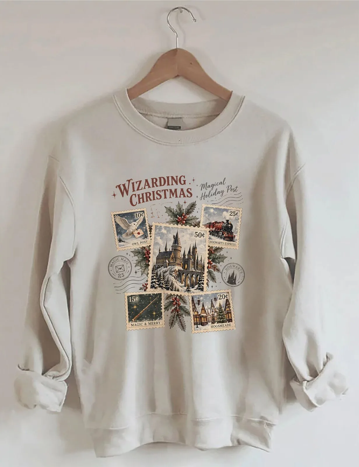 Harry Potter Wizarding Christmas Magical Holiday Post Sweatshirt