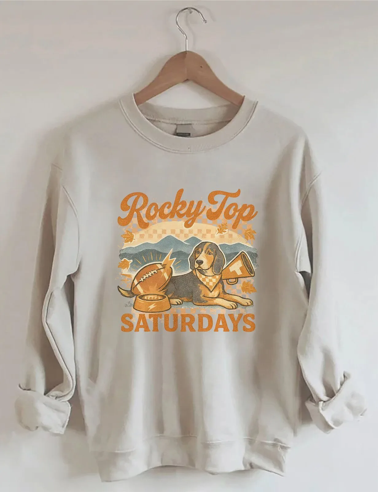 Rocky Top Saturdays Football Beagle Dog Autumn Leaves Sweatshirt