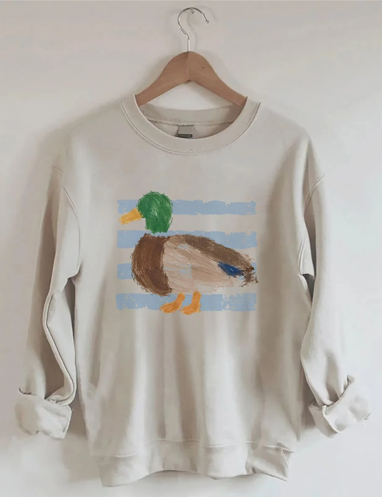 Mallard Duck Painting Art Print Crewneck Sweatshirt